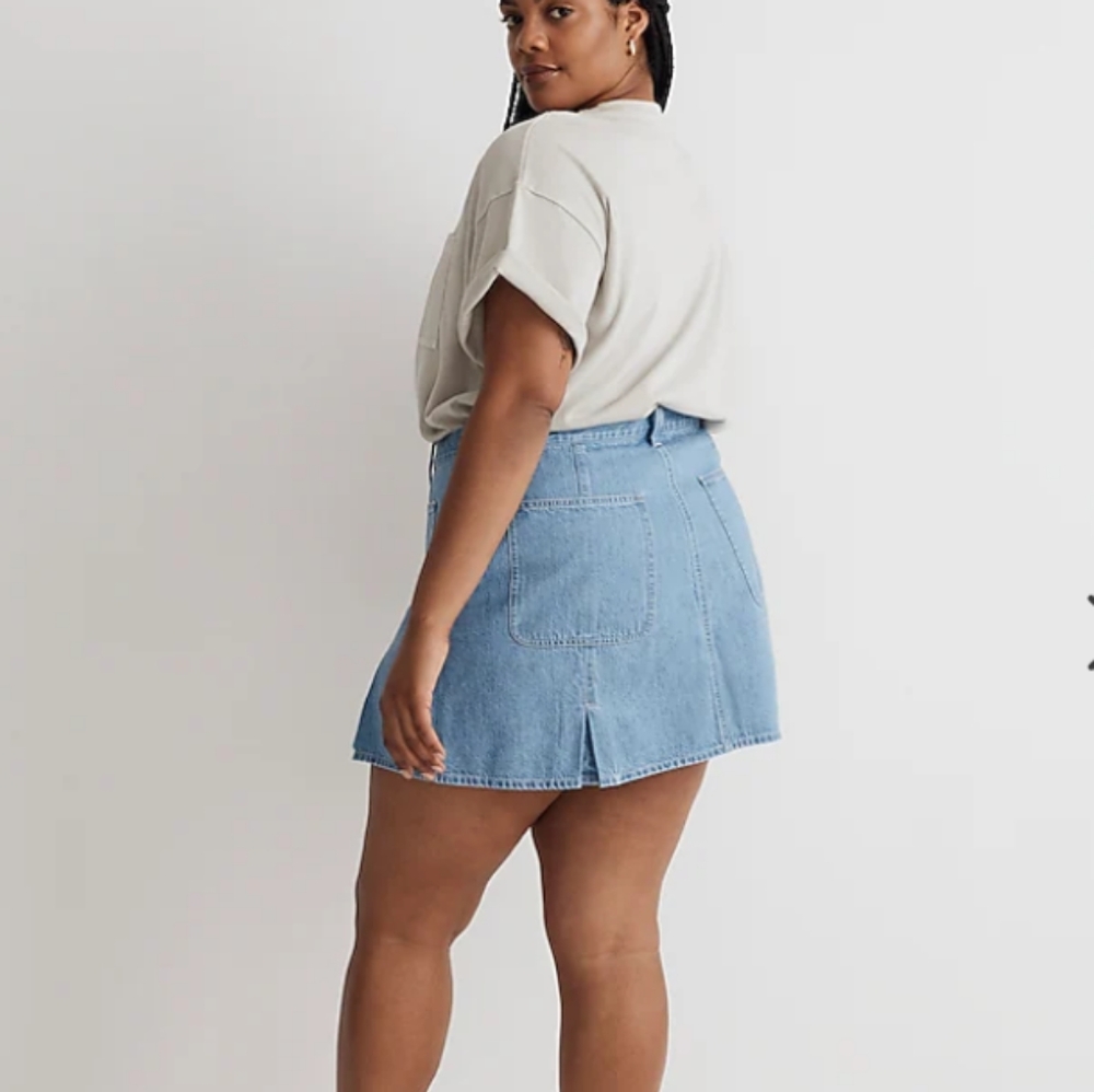 MADEWELL Pleated Denim Mini NWT - Picture 4 of 9